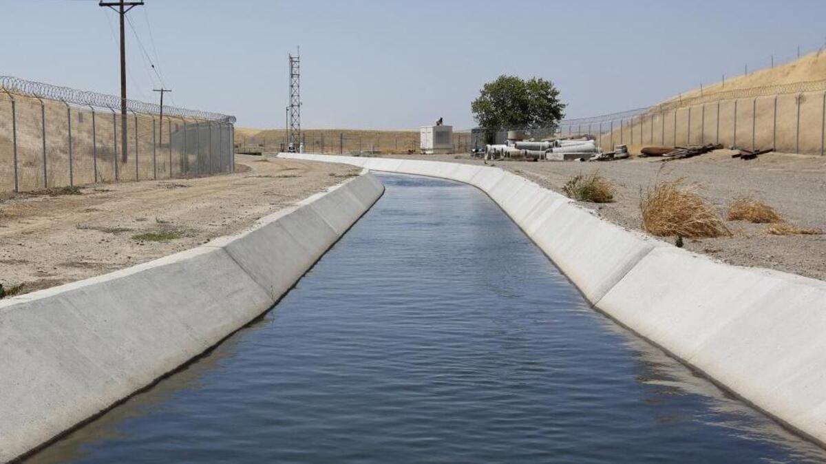 The Byron-Bethany Irrigation District, which operates this canal, is among those that haven’t complied with a law requiring an accounting of water delivered to farmers.