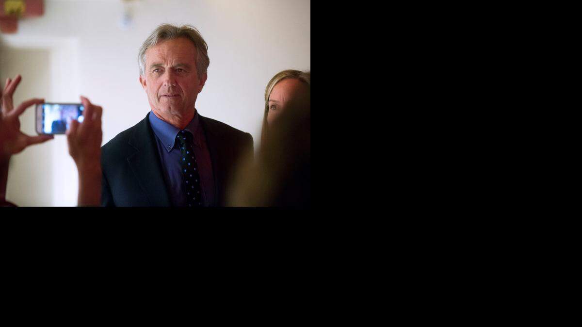 
Robert Kennedy Jr. speaks with audience members at the Crest Theater in Sacramento on Tuesday. Kennedy was in town to promote the movie, ‘Trace Amounts’ which challenges the safety and efficacy of vaccines for children. 

