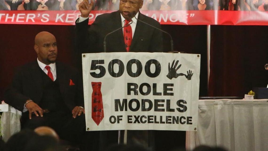 Rep. John Lewis of Georgia speaks at a Martin Luther King Jr. Day event in Miami.