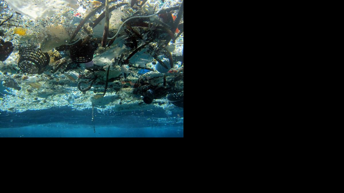 
 This 2008 photo shows debris in Hanauma Bay, Hawaii. A new study estimates nearly 270,000 tons of plastic is floating in the world’s oceans.
