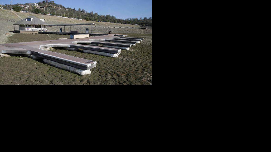 
 In this Nov. 17, 2014, photo, boat slips sit on the dry lake bed at Brown’s Marina at Folsom Lake. Water scientist Jay Famiglietti of the NASA Jet Propulsion Laboratory/Caltech wrote in a recent op-ed that California has “only about one year of water supply left in its reservoirs, and our strategic backup supply, groundwater, is rapidly disappearing.”
  
