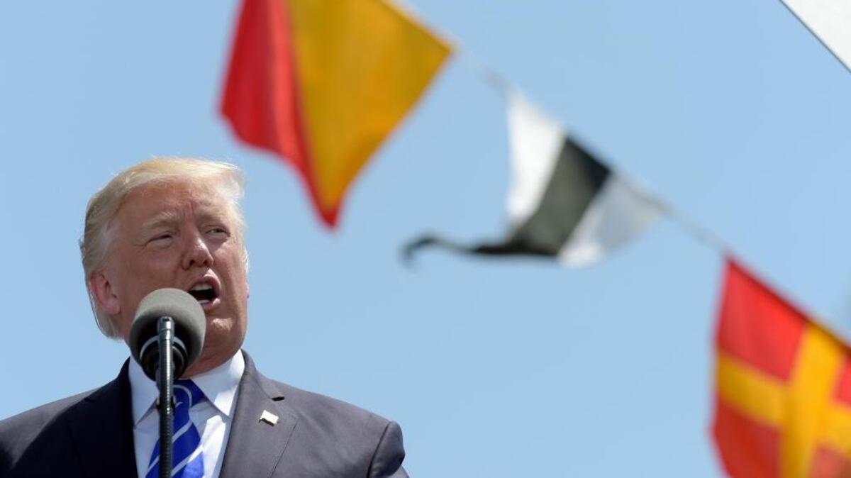 President Donald Trump gives the commencement address at the U.S. Coast Guard Academy in New London, Conn., on Wednesday. One letter writer says, “The election of Trump was the result of a furious electorate wanting government to function.”