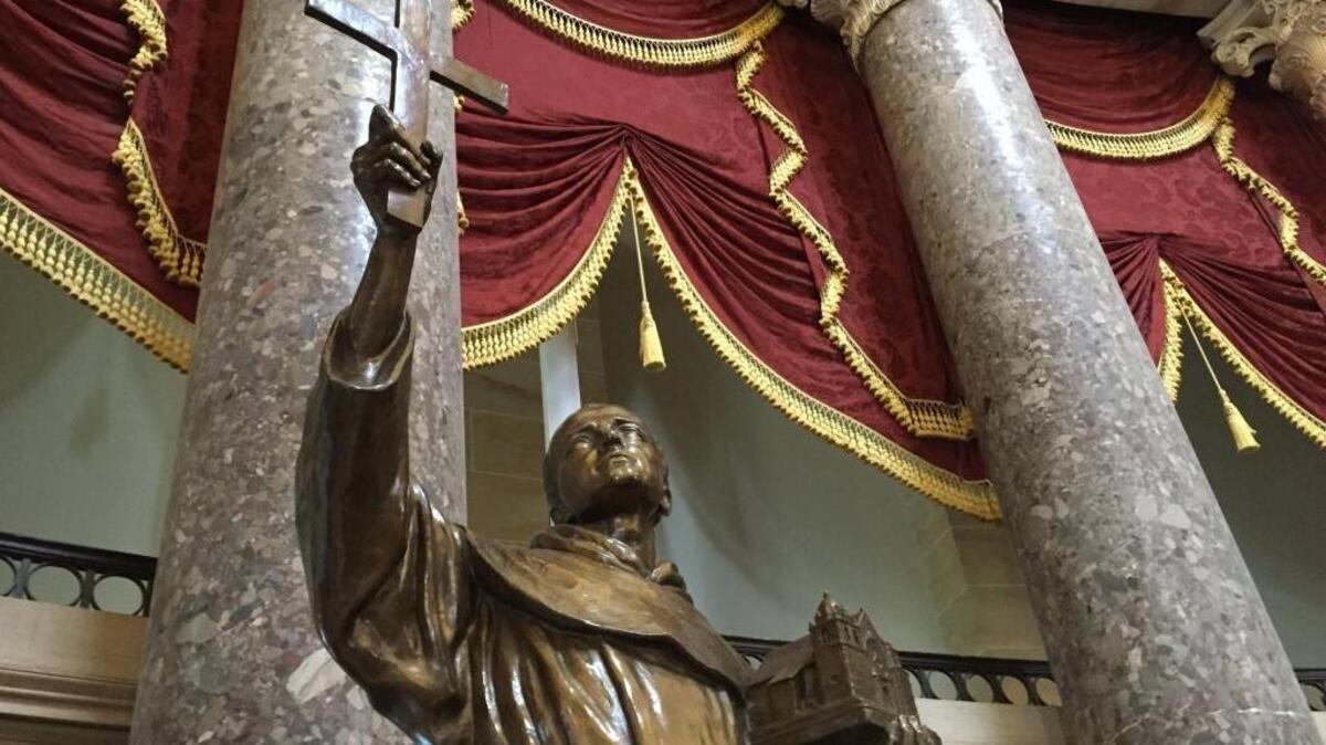 
A statue of Father Junipero Serra of California in the National Statuary Hall Collection in Washington, D.C. 
