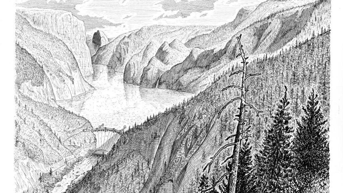 “The Damming of Yosemite Valley” by Sandow Birk
