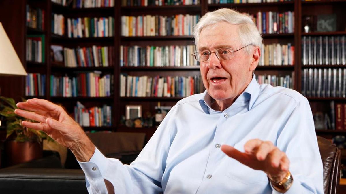 
Charles Koch in his office at Koch Industries in Wichita, Kan., in 2012.
