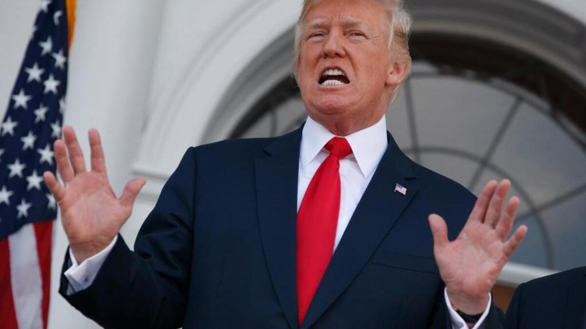 President Donald Trump doubled down on his threats to North Korea speaking to reporters at Trump National Golf Club in Bedminster, N.J., on Thursday, Aug. 10, 2017.