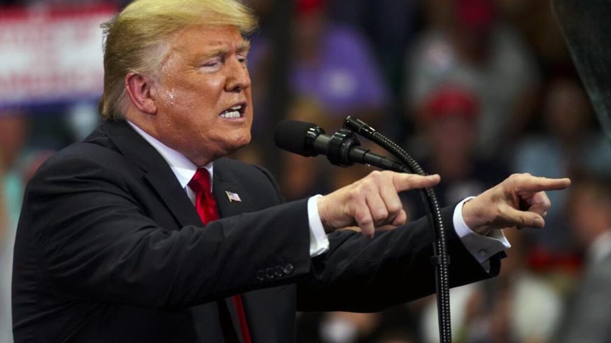 President Donald Trump speaks at a campaign rally in Fort Myers, Fla., on Oct. 31.