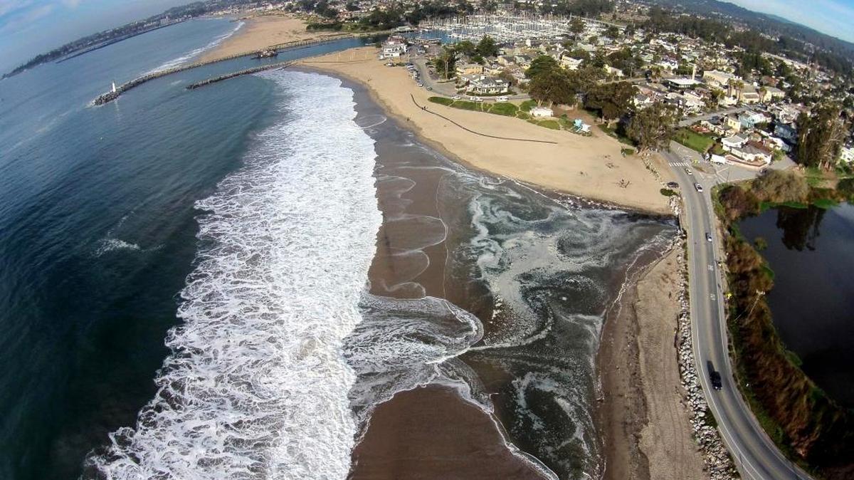 Twin Lakes Beach in Santa Cruz is one area where the Nature Conservancy is recruiting drone hobbyists to map coastal damage after storms to help predict what the California coastline will look like as sea levels rise from global warming.