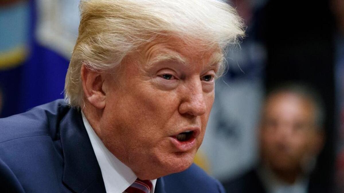 President Donald Trump speaks during a meeting Wednesday in the Roosevelt Room of the White House about the truck attack in New York City that killed eight people and injured 11.