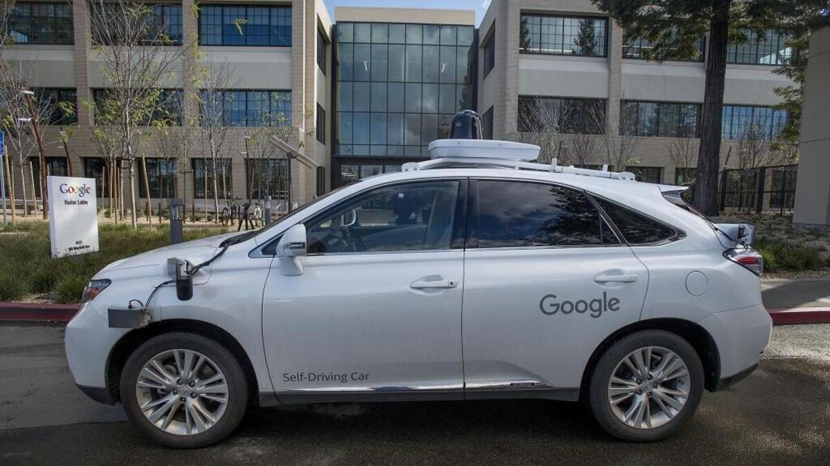 Google’s self-driving car at the Google X campus in Mountain View on Tuesday, Feb. 2, 2016. Google is developing an autonomous car that will drive itself safely.