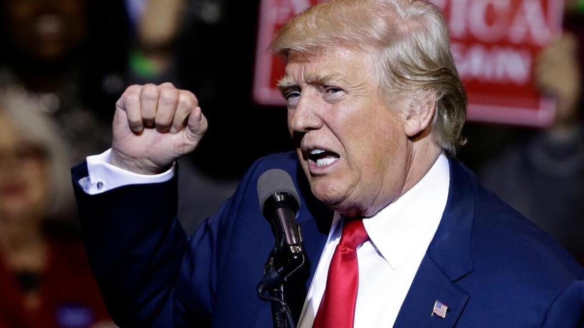 President-elect Donald Trump speaks to supporters during a rally in Fayetteville, N.C., on Tuesday as part of his post-election tour. Trump’s seemingly impulsive moves involving Carrier and Boeing are actually part of his campaign for support of the man on the street.