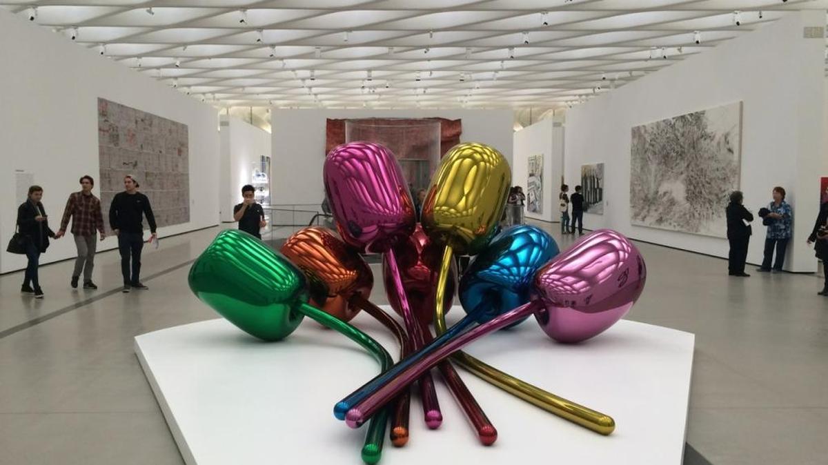 Jeff Koons’ ‘Tulips’ is a conversation-starter at The Broad Museum in Los Angeles.