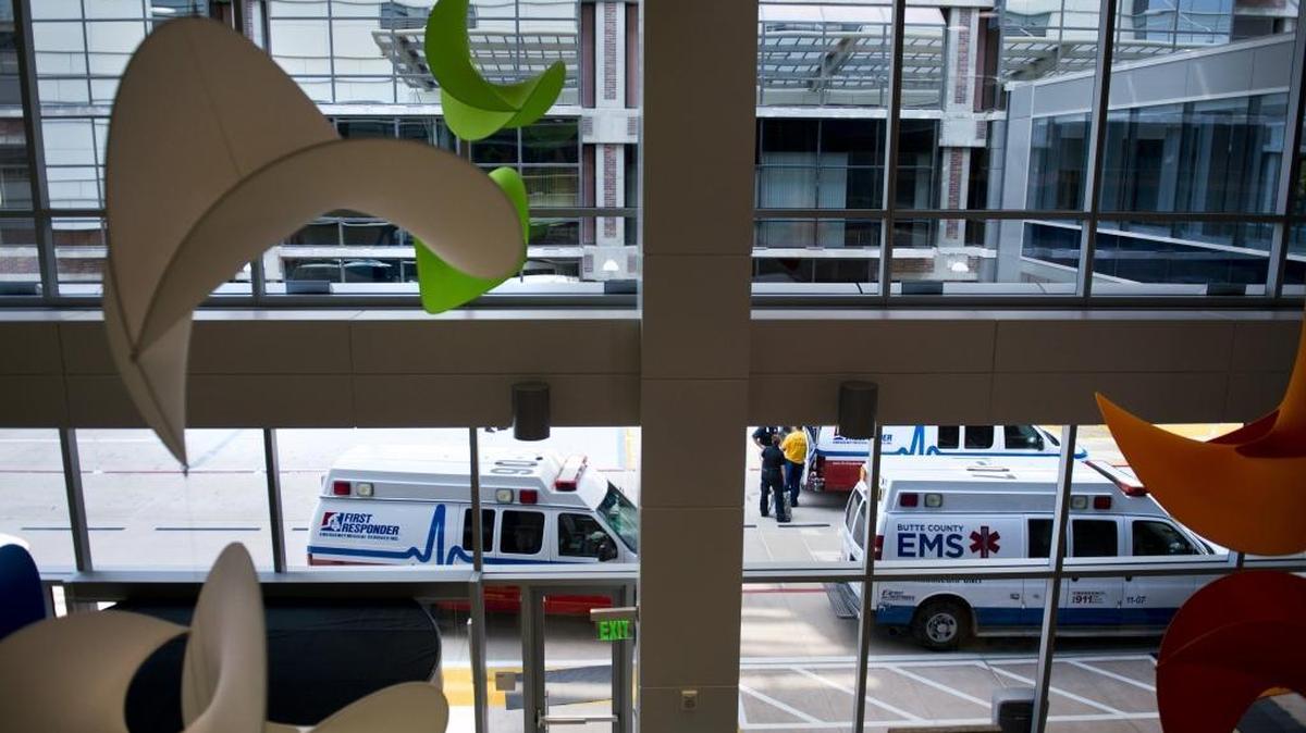 Patients arrive at Sutter Medical Center in Sacramento.