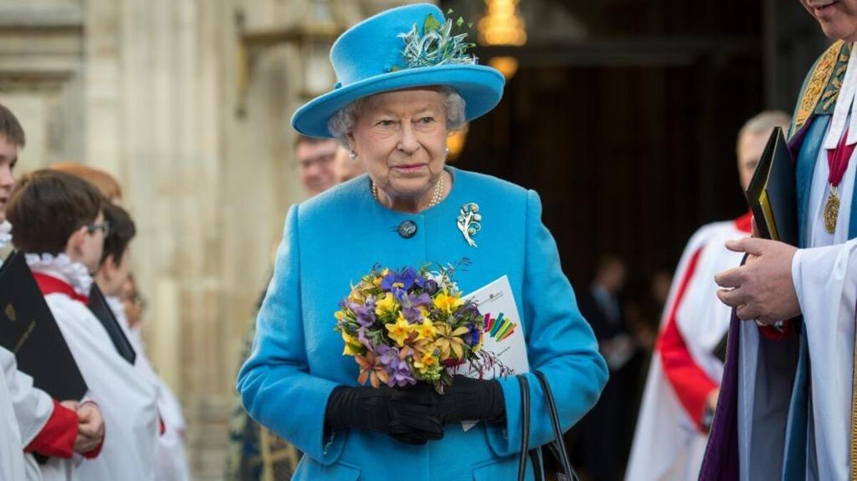 Queen Elizabeth II, one of the last vestiges of the British Empire, leaves the Commonwealth Day service at Westminster Abbey in London on Monday.