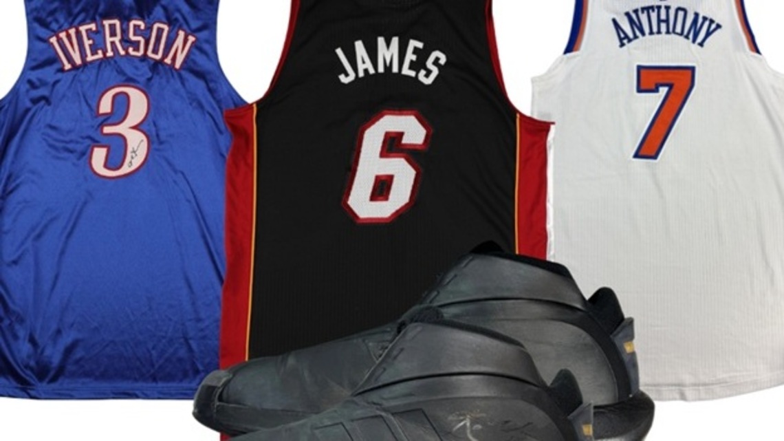 The Scarcest LeBron James, Kobe Bryant and Allen Iverson Game Worn Memorabilia You'll See This Year Closes in Hours 