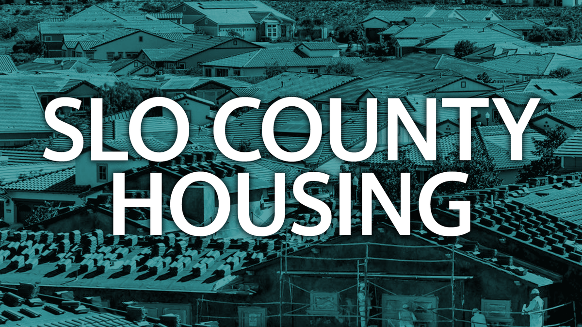 San Luis Obispo County housing: A background image of homes
