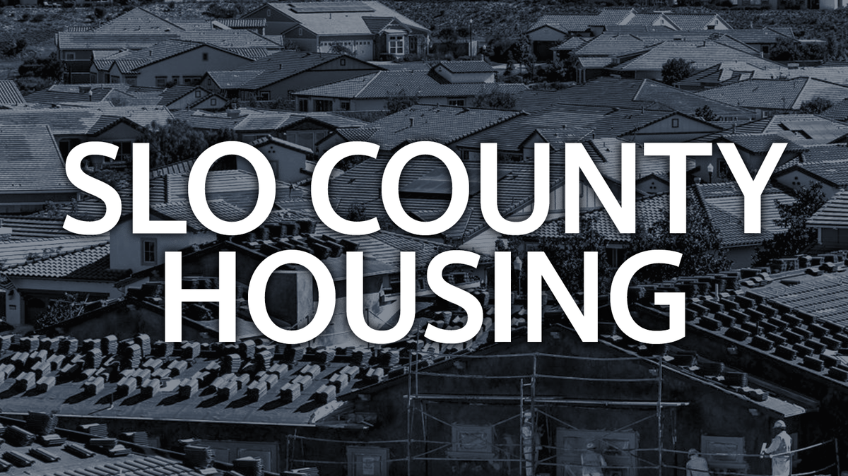 San Luis Obispo County housing: A background image of homes