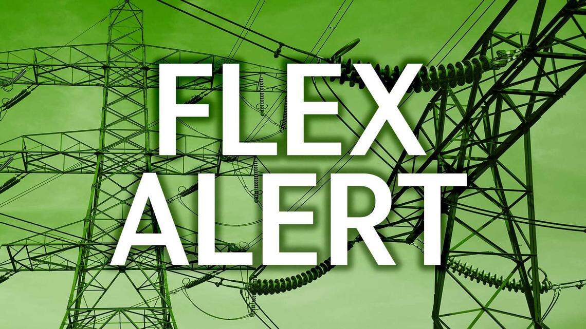 Flex Alert image showing power lines.