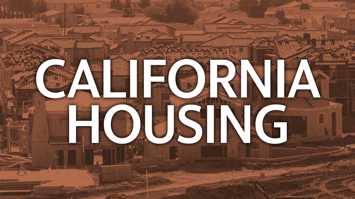 California housing: A background image of homes