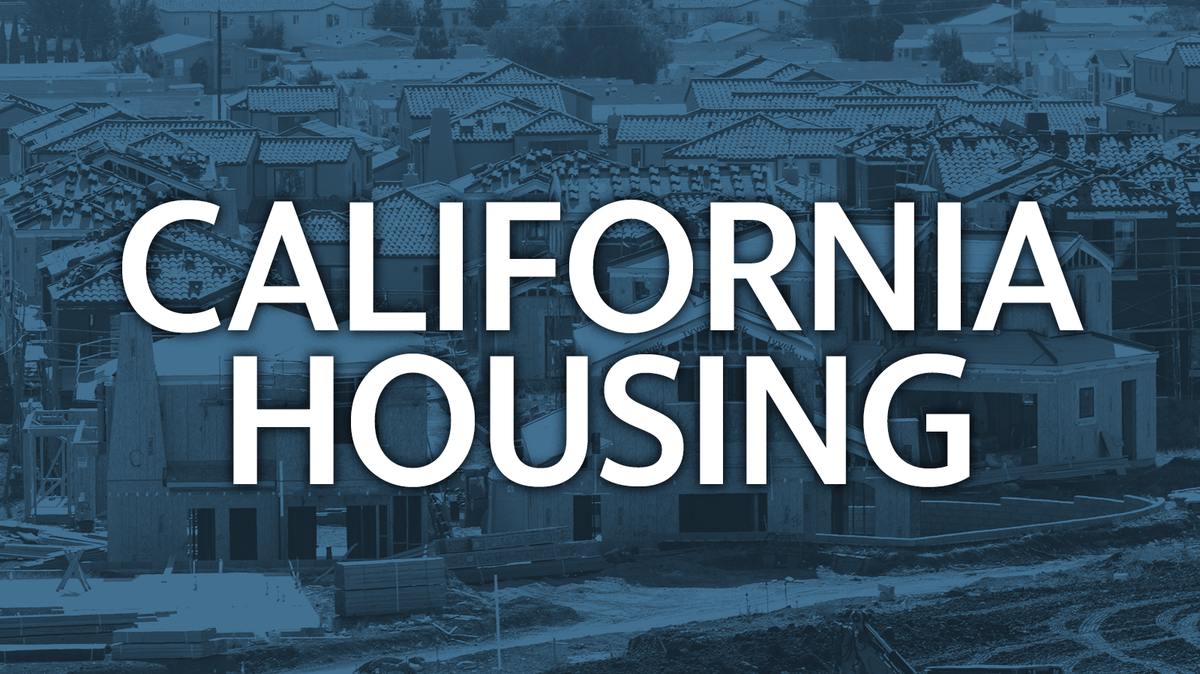 California housing: A background image of homes