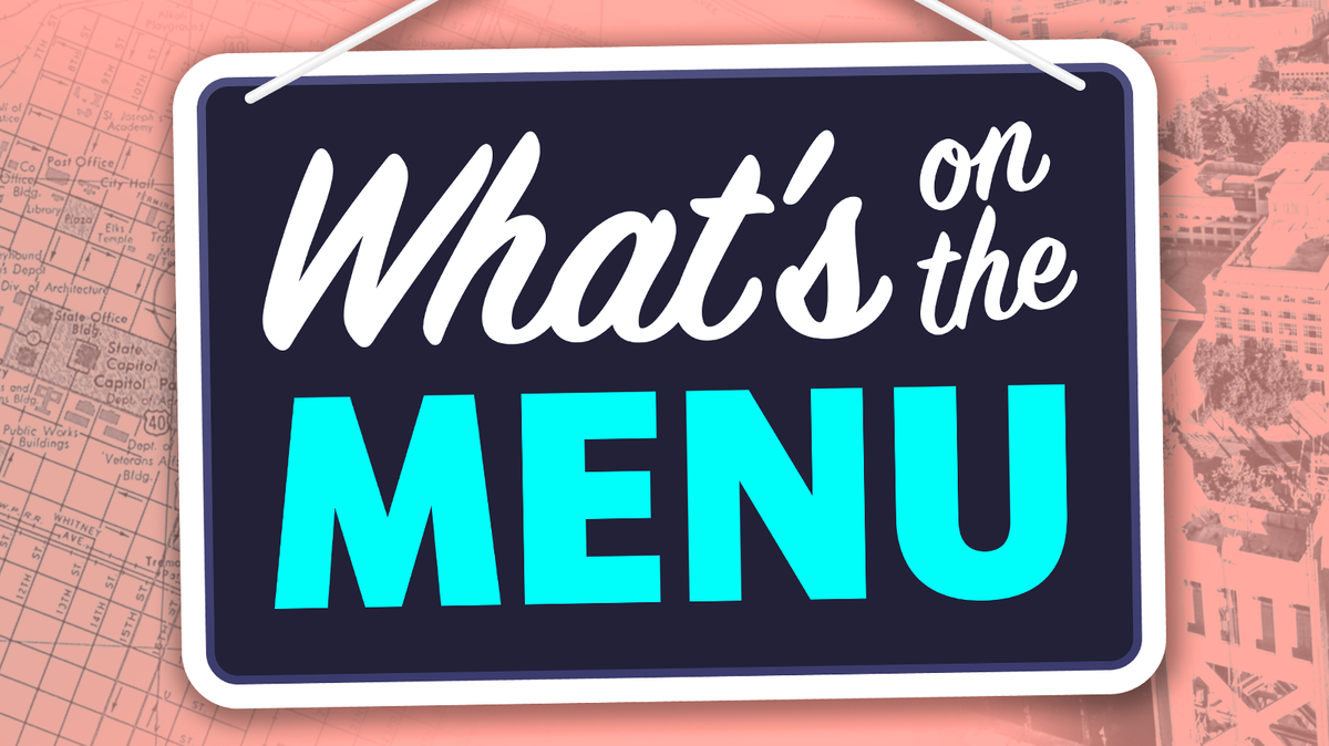 What's on the Menu stylized on a chalkboard.