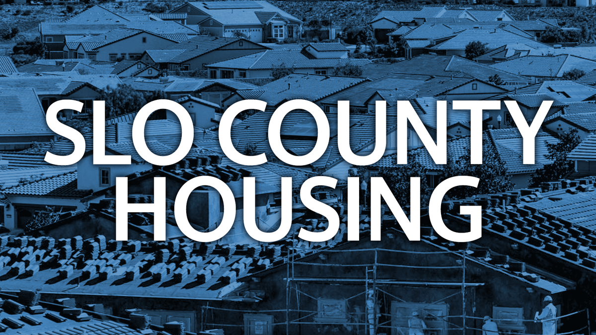 San Luis Obispo County housing: A background image of homes