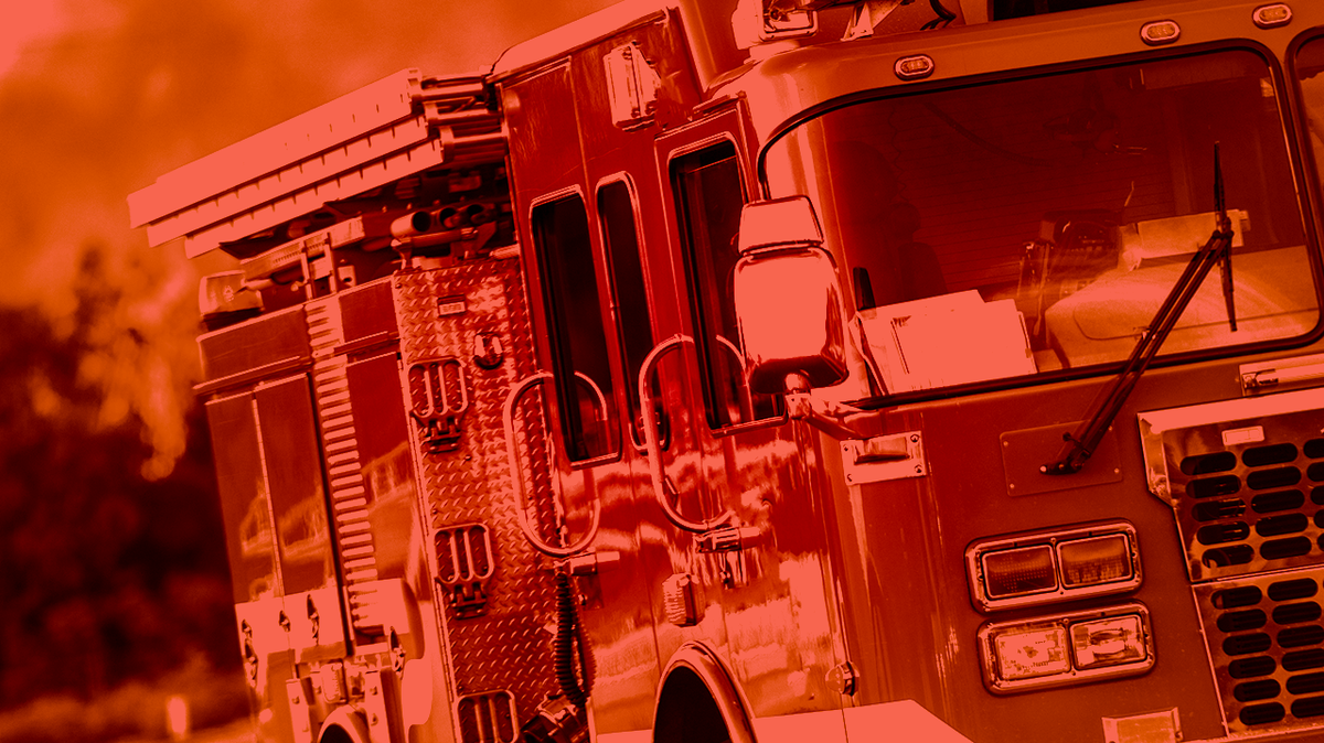 Generic photo of fire engine at scene of emergency