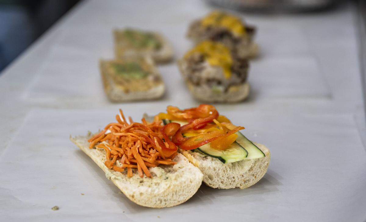Sandwiches are prpepared at Cali Rays Sourdough Deli, a new sandwich, soup, and salad restaurant, in Galt on Tuesday, May 26, 2026.