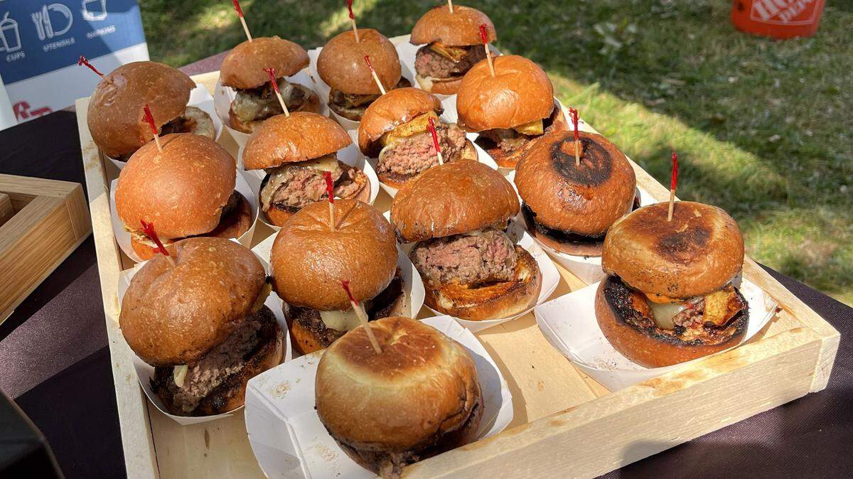 Sliders are plated and ready to be judged at the second annual American River Burger Battle in Discovery Park on Saturday, May 16, 2026.