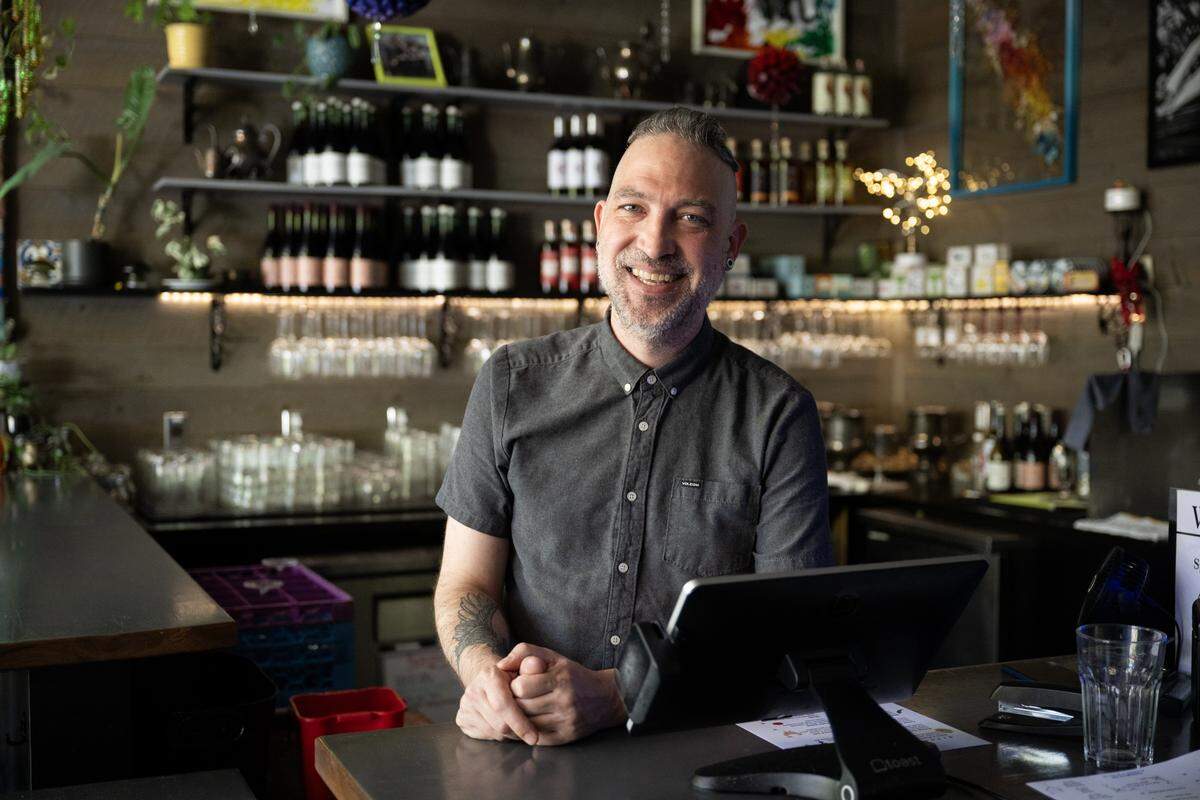 Joe Holmberg, owner of The Nook Bistro & Wine Bar, is photographed on Wednesday.