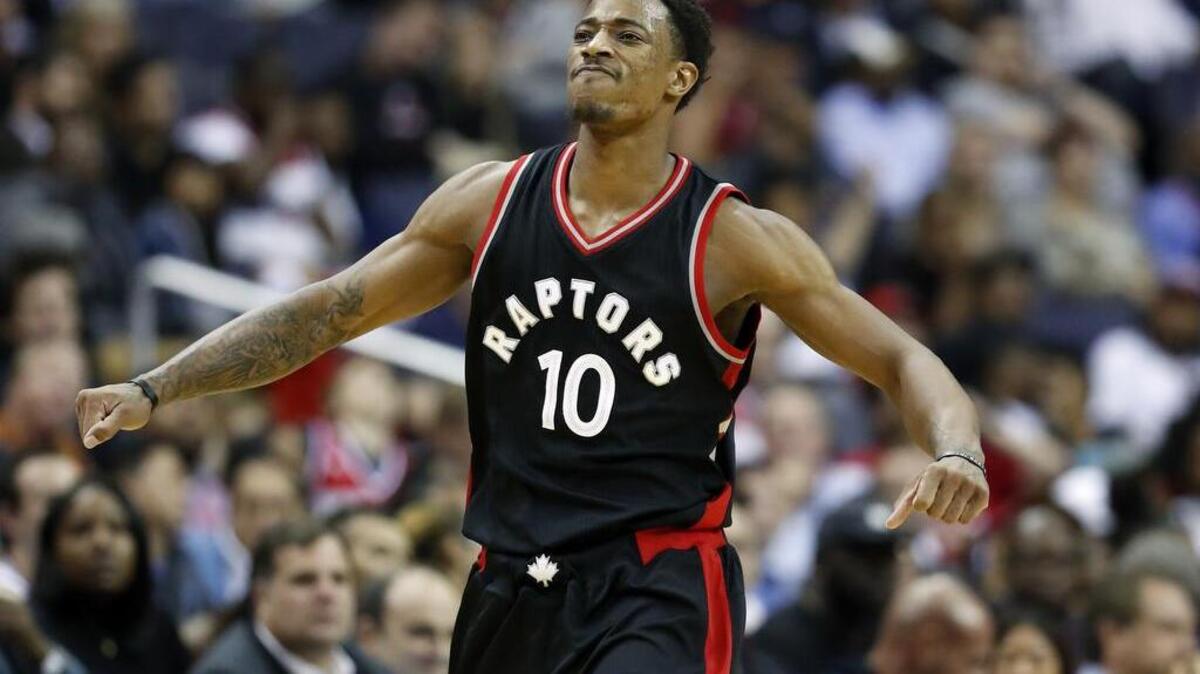 Toronto Raptors guard DeMar DeRozan was the NBA’s leading scorer at 35.8 per game entering Saturday.