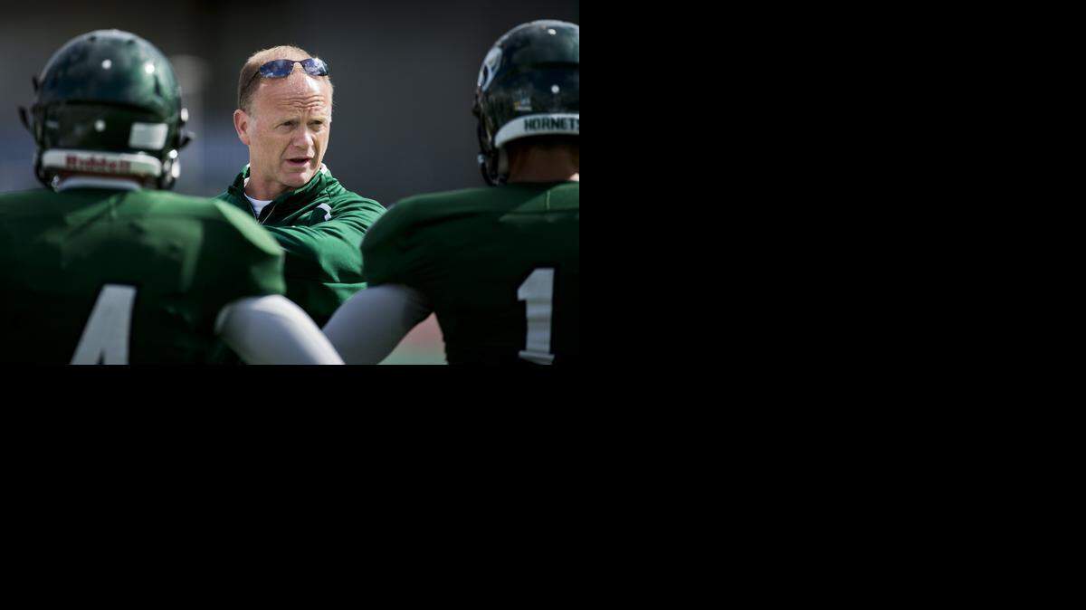 
Sacramento State’s new defensive coordinator Jody Sears is bringing in a new system this season to the Hornets football program during spring workouts at Hornets Stadium in Sacramento, California on Friday, April 4, 2014.
