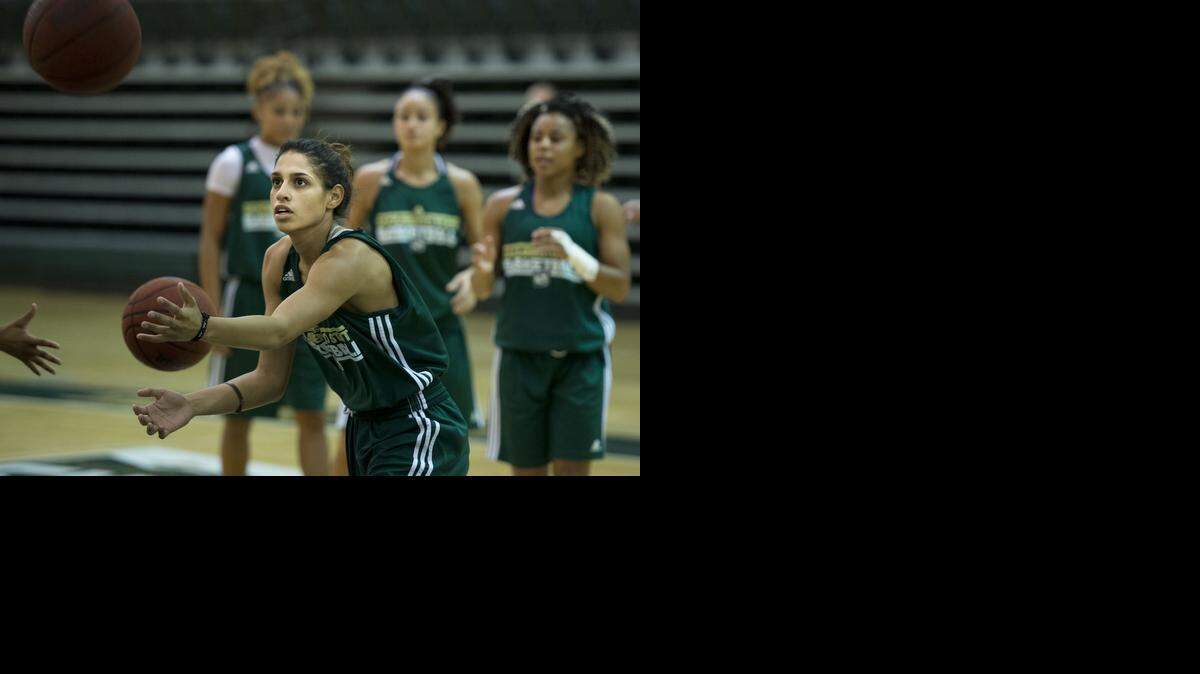 
Senior Andrea Chenier averaged 10 points a game before a knee injury sidelined her for the remainder of her junior season.


