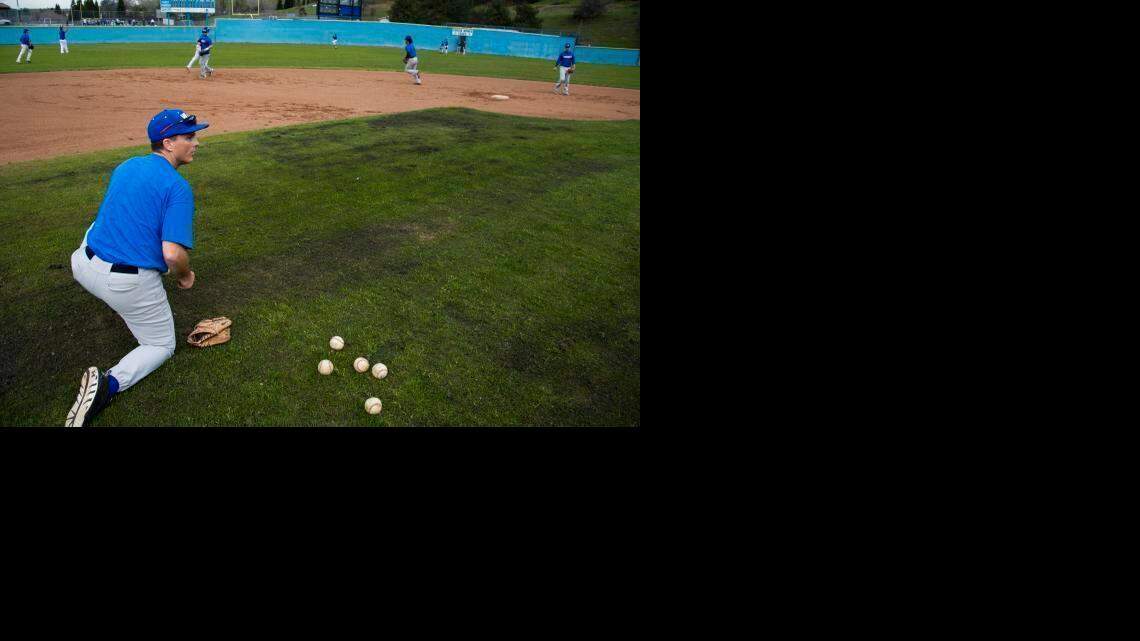 
Coach Mike Hankins runs infield practice with infielders as part of William Jessup’s new baseball program that will play its first home game on Friday. The team don’t have a baseball field at the college so they are practicing at Rocklin High.
