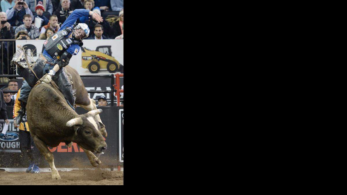 Ryan Dirteater, riding Air Bender at Madison Square Garden on Jan. 16, says his fitting name isn’t a marketing ploy. <137>Photo by Anthony Behar *** Please Use Credit from Credit Field ***<137>