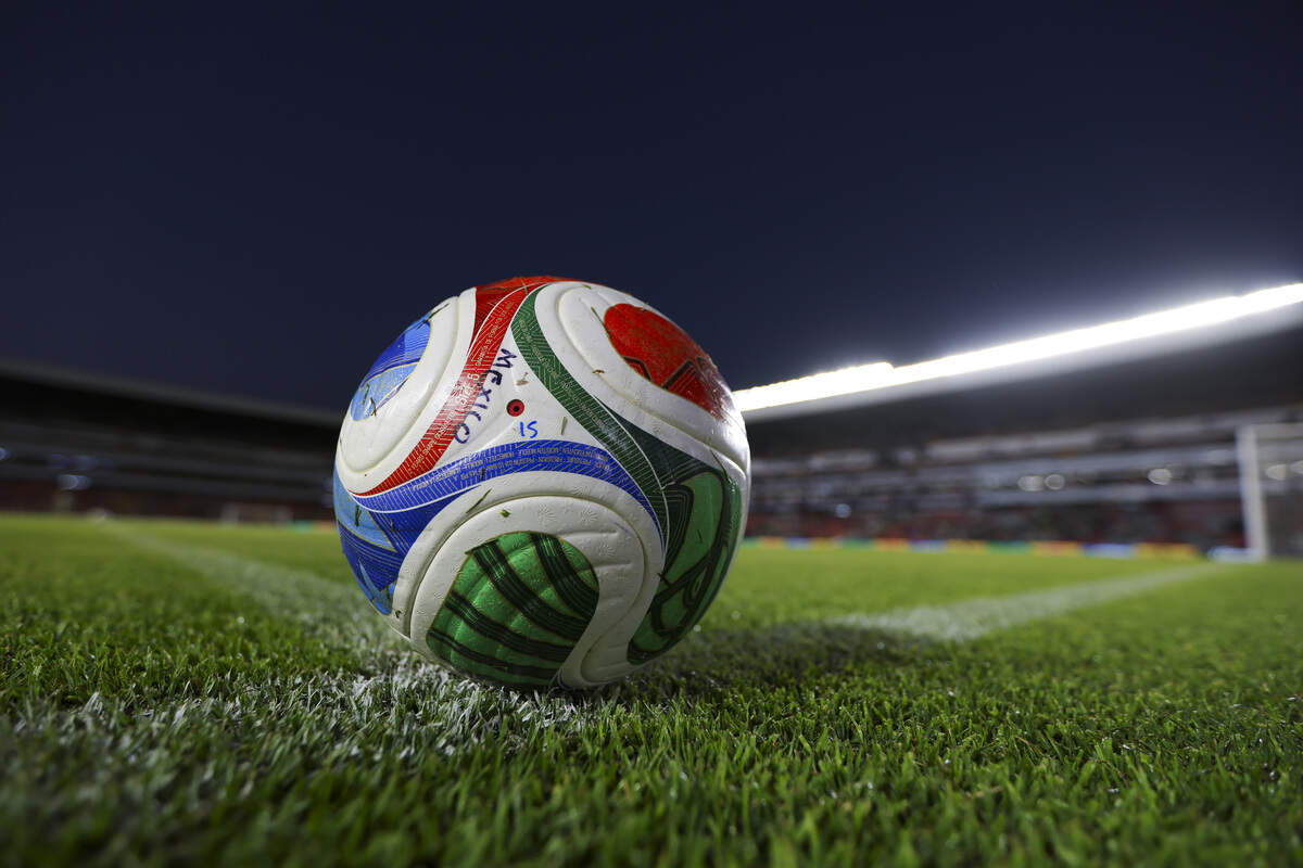 Detailed view of the official matchball of the World Cup 2026 prior to an international friendly between Mexico and Iceland on Feb. 25, 2026 in Queretaro, Mexico.
