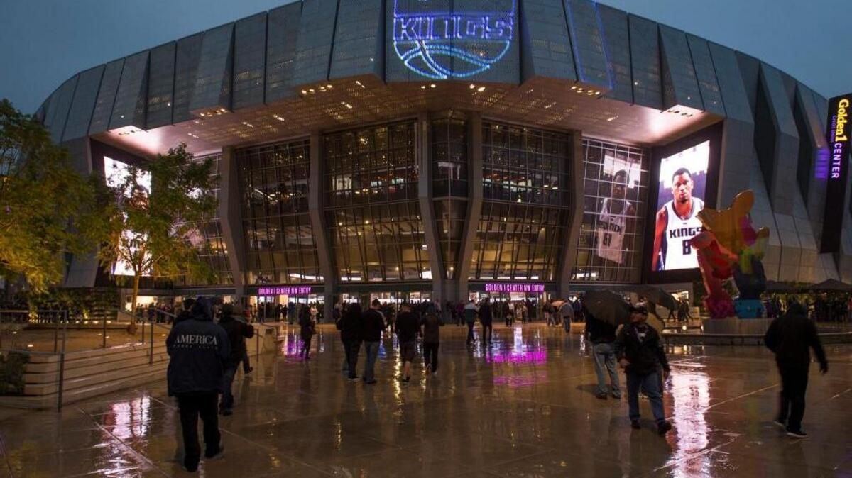 Fans trickle into Golden 1 Center before the Sacramento Kings host the San Antonio Spurs in the first regular-season game at the arena Thursday, October 27, 2016, in Sacramento, Calif.