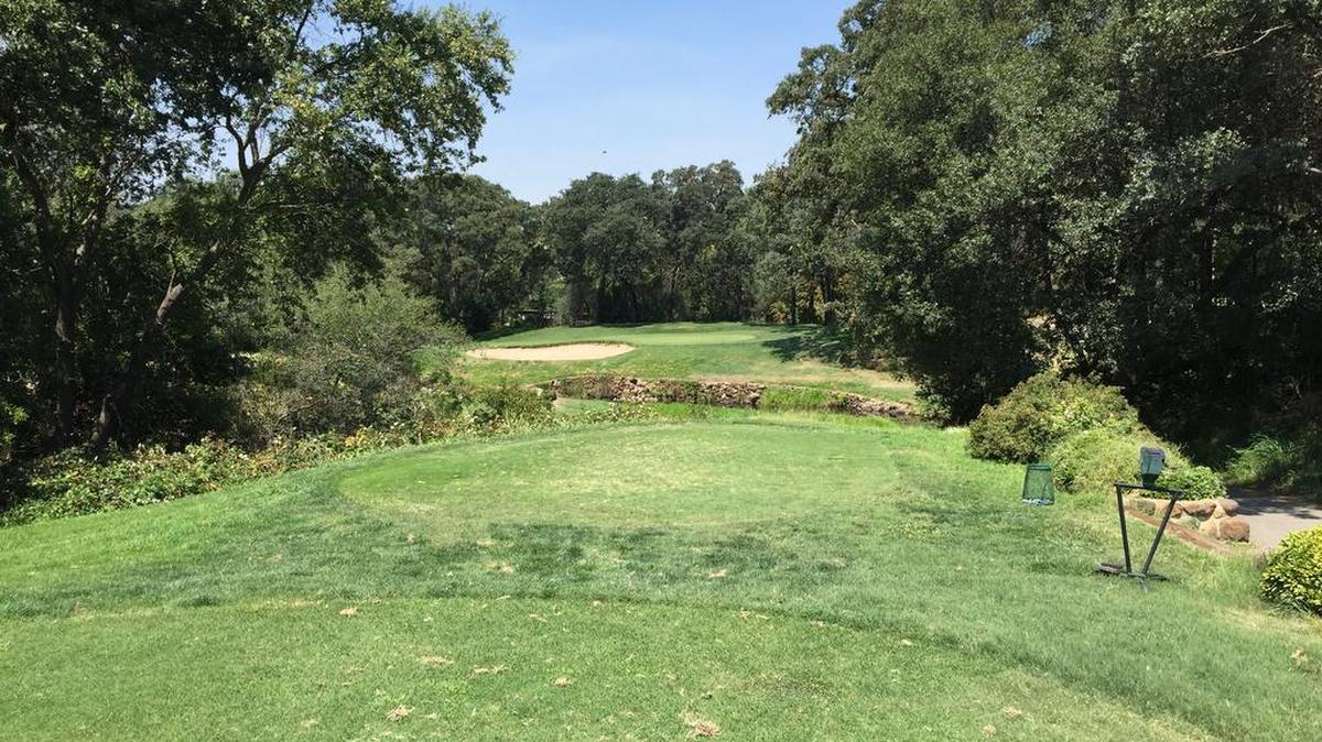
The signature hole at Rocklin Golf Club was No. 18, a short over-water par 3.


