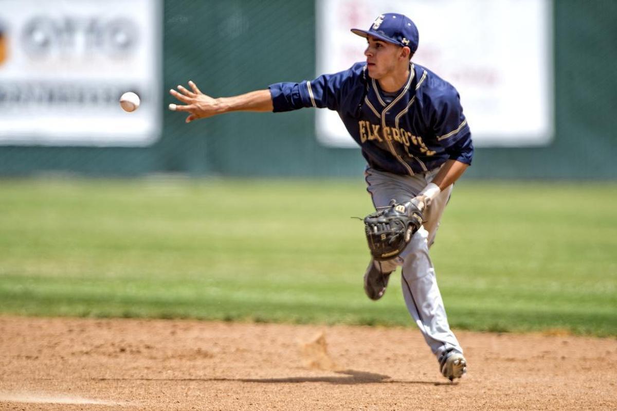 The Elk Grove Thundering Herd’s Nick Madrigal tosses the ball to second during the Sac-Joaquin Section Division I championship baseball game at Sacramento City College in 2015. Madrigal will likely be out for the entire 2025 MLB season with injury.