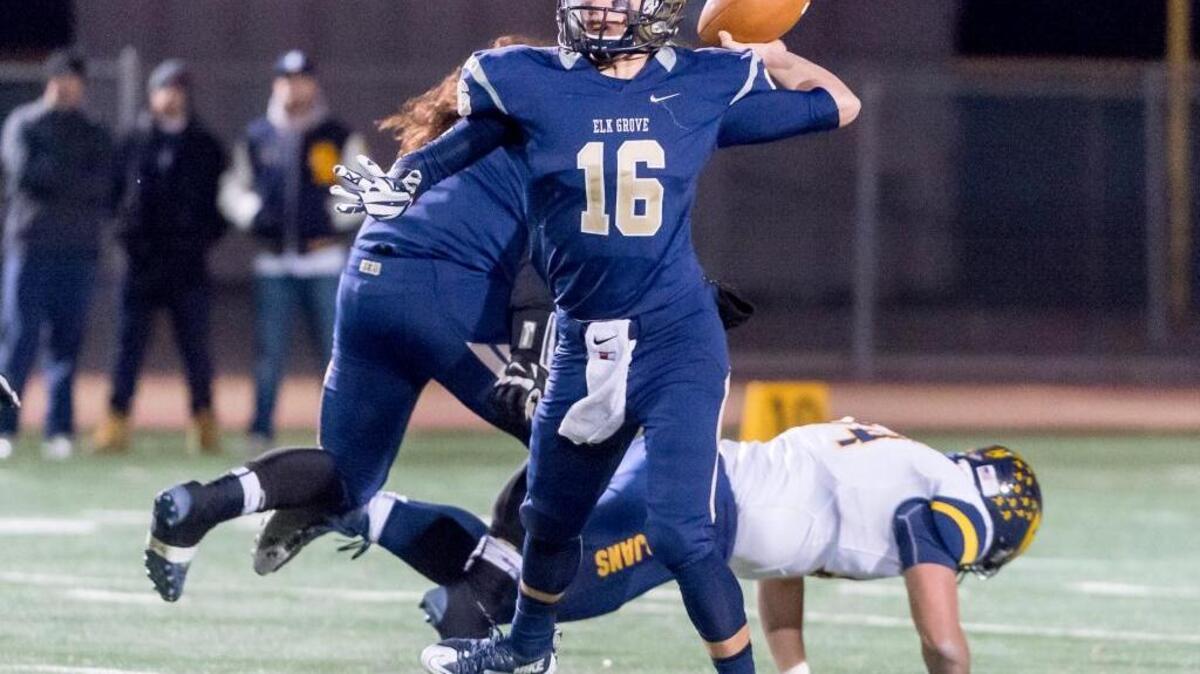 Elk Grove quarterback Jayden Machado has thrown for 2,143 yards and 35 touchdowns.
