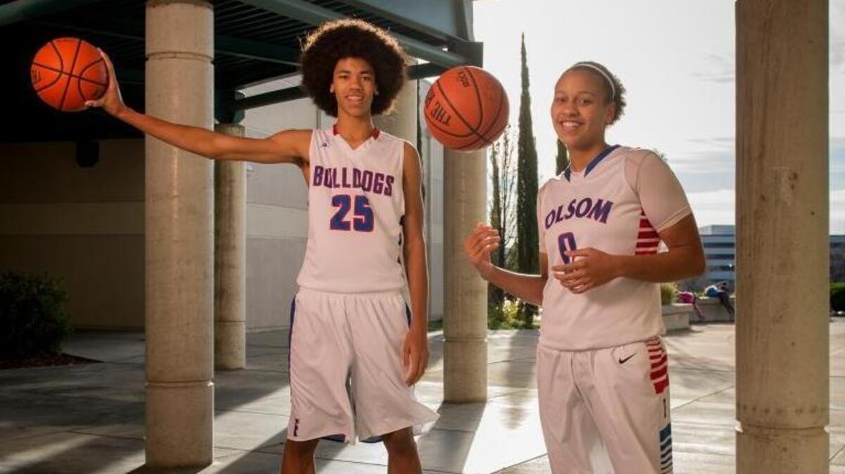 The Folsom High School basketball teams top The Bee’s rankings, led by twins Mason Forbes, left, and McKenzie Forbes.