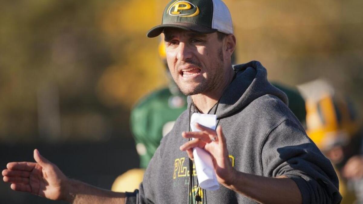Placer High School football coach Joey Montoya won his first section title when the Hillmen beat rival Center on Saturday.