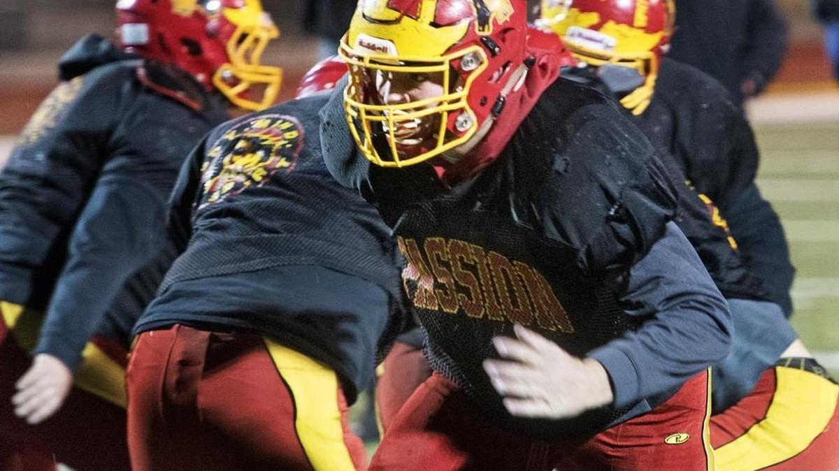Offensive lineman Nico Sarale was the most heavily recruited football player in Oakdale history and initially committed to Fresno State.
