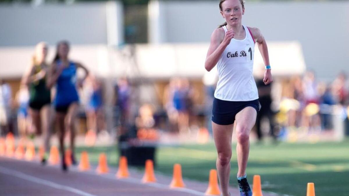 Oak Ridge’s Maddy Denner won the 1,600 with a time of 4:49.84 during the Sac-Joaquin Section Track and Field Championships in Elk Grove on May 26.