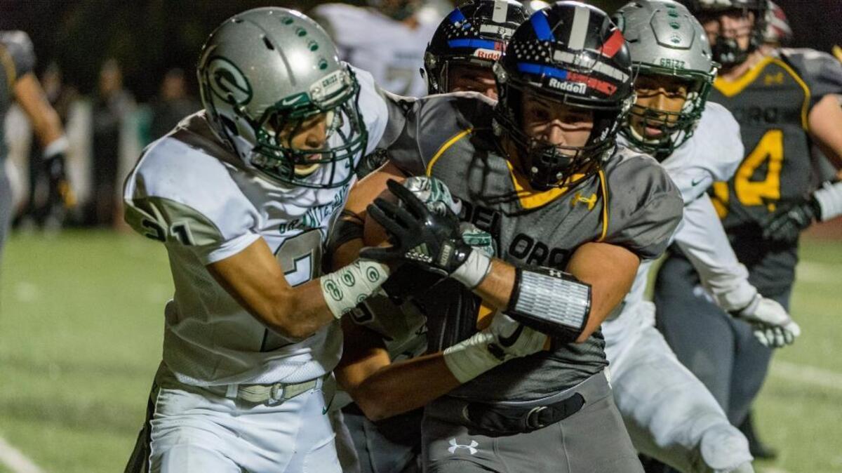 Granite Bay and Del Oro met in September. The Sierra Foothill League rivals will meet again Saturday at Sacramento State, with the Sac-Joaquin Section Division II title up for grabs.