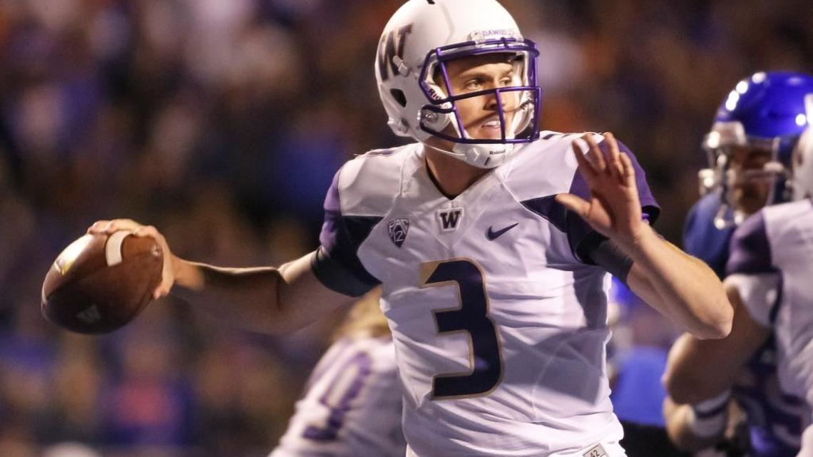 
Former Folsom High School standout Jake Browning became the first true freshman to start a season opener at quarterback for Washington on Friday, Sept. 4, 2015.
