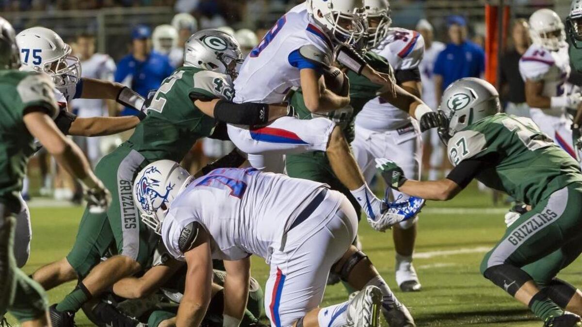 Top-ranked Folsom has been difficult to defend, and they take their 19-game Sierra Foothill League winning streak into No. 2 Granite Bay on Friday. The teams are seen playing in 2015.