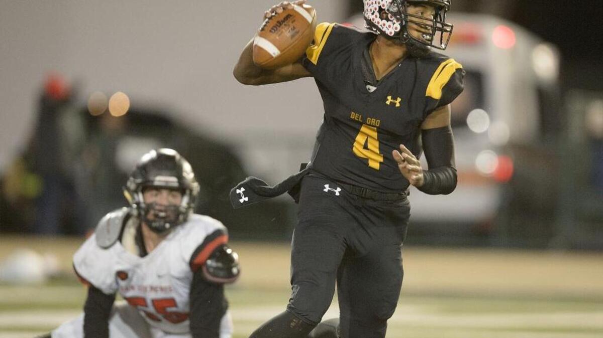 Stone Smartt, who also starred on the football field, has led the Del Oro Golden Eagles basketball team to two upset victories in the postseason.
