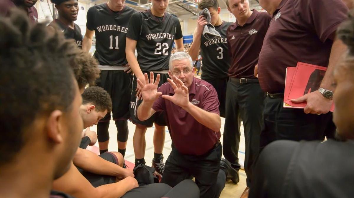 Woodcreek High School coach Paul Hayes’ is seeded No. 1 in the Nor Cal regional Open Division. ... Hayes, talks to his players during a game at Folsom High, Friday, Jan. 20, 2017.