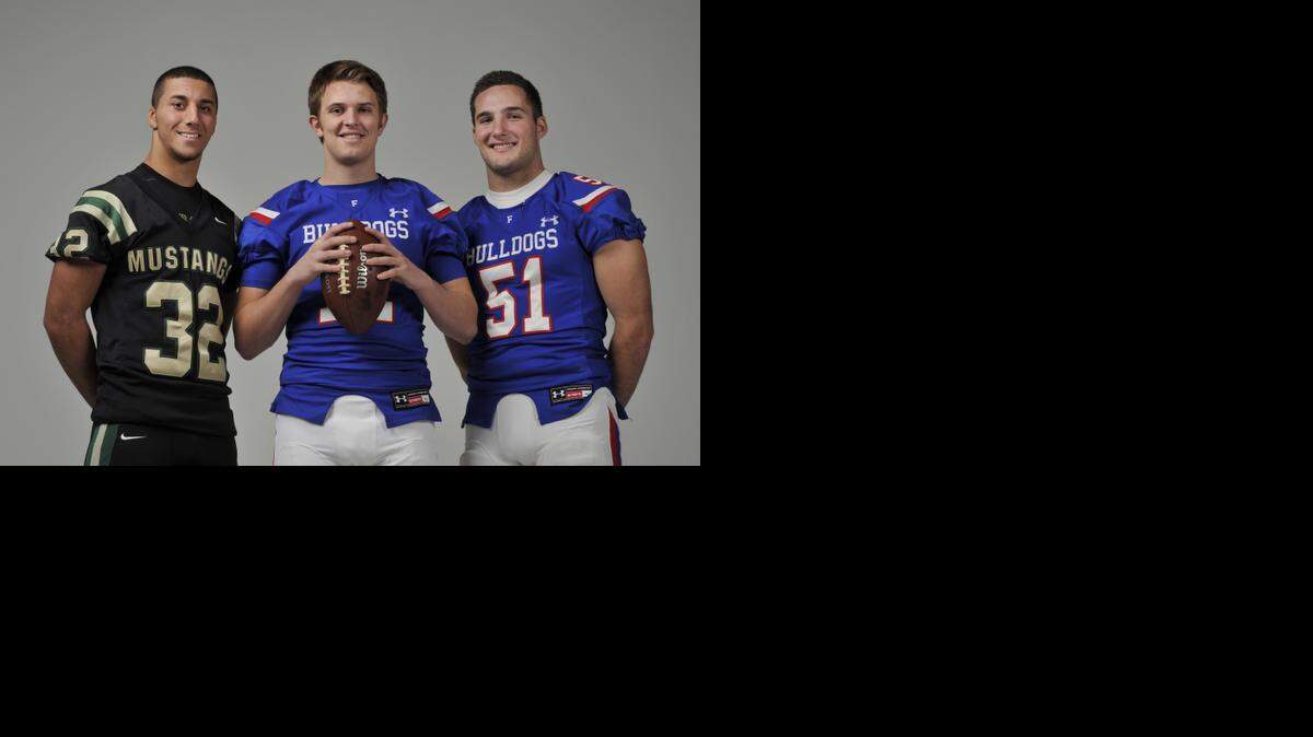 
From left, Offensive Player of the Year Trey Nahhas, repeat Player of the Year Jake Browning and Defensive Player of the Year Sam Whitney.
